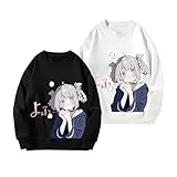 よふかし グッズ 七草ナズナ パーカー スウェットパーカー プルオーバー 長袖 秋服 冬服 カジュアル おしゃれ 柔らかい 快適 通勤 通学 日常着 男女兼用 非公式 (L,厚手,ブラック) [並行輸入品]