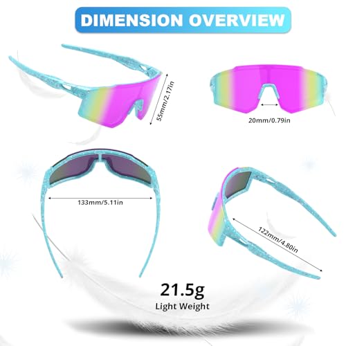 Kids Sunglasses,Youth Baseball Glasses for Boys Girls Age 6-14,Sports UV Protection Goggles3