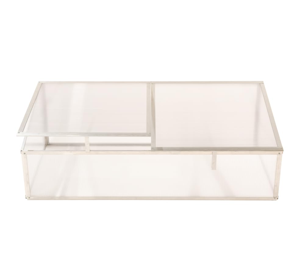 WESTMANN Aluminium Frühbeetaufsatz Genus 130 125x62x41 cm Silber Hochbeet