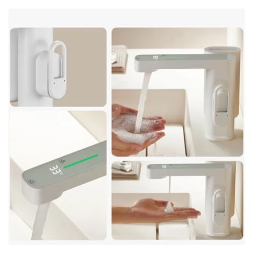 Grifo automático sin contacto con mezclador de agua y dosificador de jabón integrado 4