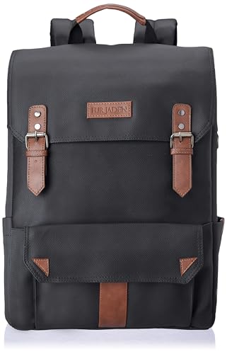 Image of FUR JADEN Anti-Theft Laptop Backpack I Camera Backpack Bag I Men Women I In-Built Tablet Sleeve I Padded Grab Handle I Breathable Air-Mesh (Black)