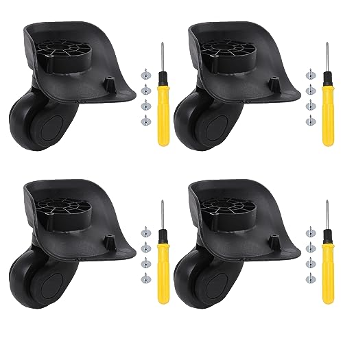 RDEXP 4Pcs W041-2-L Right Wheel Replacement for Loading W/Dual-purpose Screwdriver