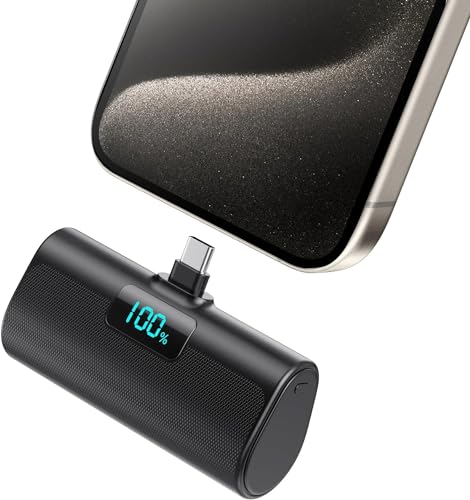 Power Bank Portable Charger for iPhone Upgraded 5200mAh PD USB C Fast Charging Battery Pack Ultra-Compact Powerbank Compatible with iPhone 17/16/15 Series Samsung S25/24 Series Huawei Android etc