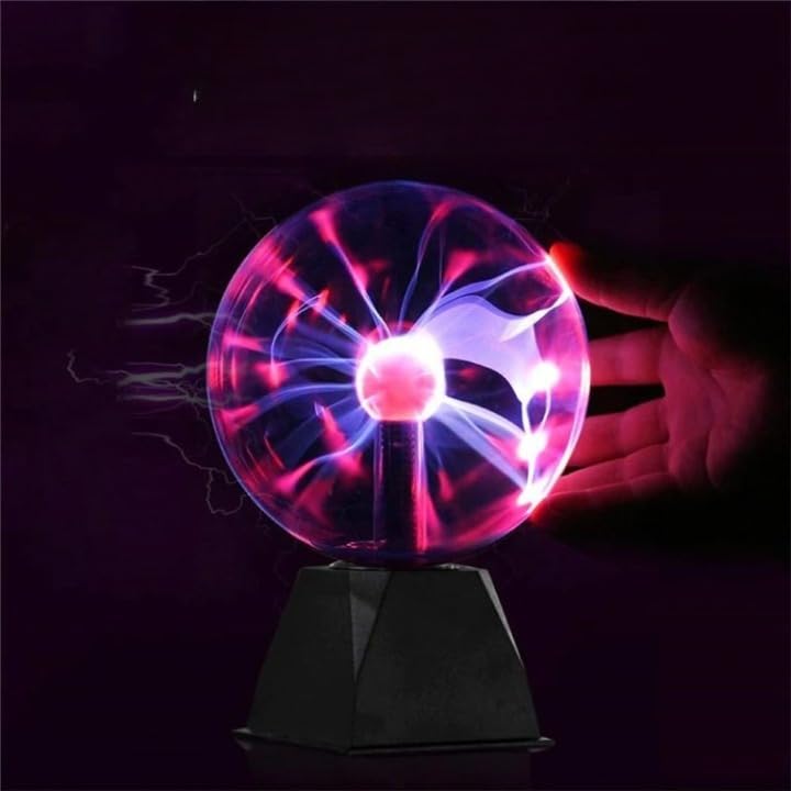 Bdot Buy 23cm Plasma Ball Light, Magic Sphere Lighting Crystal Lamp for Children, 220V LED Thunder Lightning Decorations for Bedroom, Home & Gifts