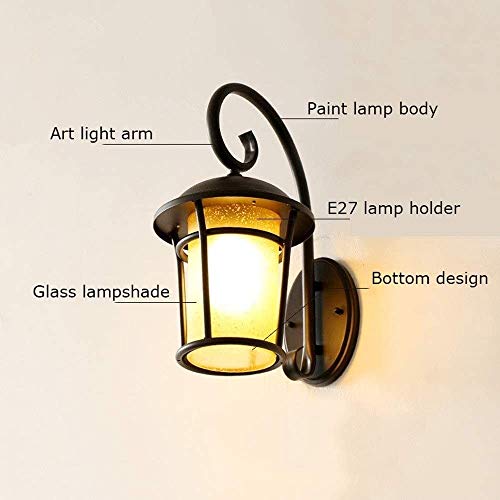 Lanterne en verre de qualité supérieure pour applique murale rétro - 8