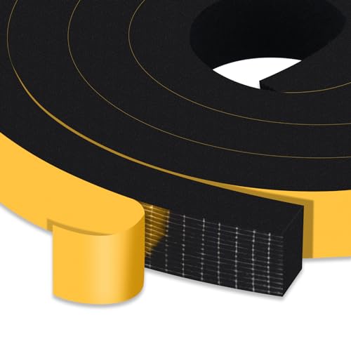 YIMIKI Insonorizado Cinta Espuma Sellado, Burlete Tira Sellado Junta Espuma Aislante Acústico, para Grieta Antigolpe Resistente Buffer de armario, aire acondicionado 25mm(W) X 20mm(T), 2m Largo X 2PCs