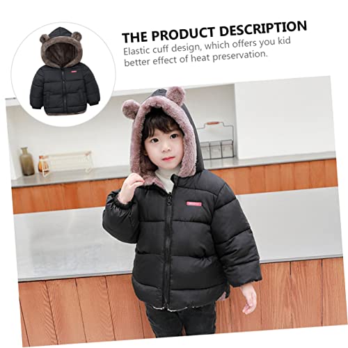 1pc Boy Girl Cotton down Coat Thickened Jacket for Boys and Girls Warm Hooded Outerwear for Travel and More Comfortable and Practical Design3