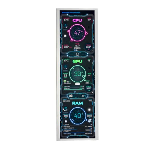 Image of VSDISPLAY 14.5'' White LCD Monitor 2560x720 2K USB-C Stretched Bar Display | for Computer PC Case GPU CPU Secondary Screen