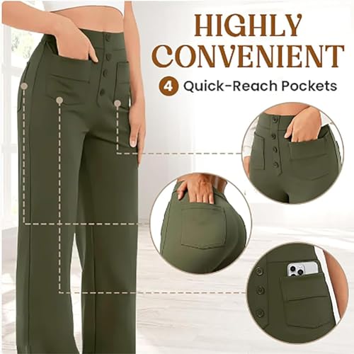 Flexipants - Women's Casual High Waist Stretch Pants, Flexi Pants for Women, Bloomydove Flexipants Women Petite4
