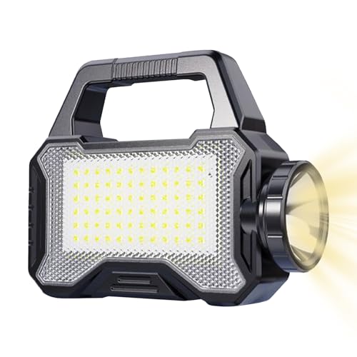 dzqad Linterna Solar Recargable - Linterna Solar para Exteriores con LED Recargable - Recargable con 3 Modos, Accesorios de Camping y Supervivencia para Tormentas, Apagones, Hogar y Exteriores