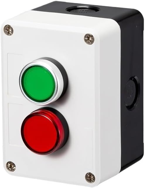 Arrow Symbol indicates Start and Stop self-Reset Momentary Waterproof Button Box Switch Emergency Stop Industrial Control Box(45689)
