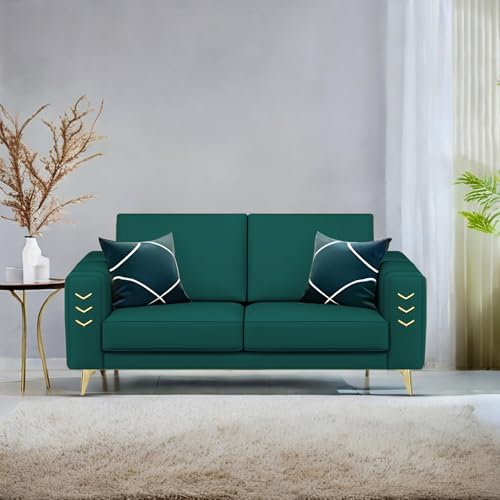 Image of Casaliving Falco 2 Seater Sofa Set for Living Room (Pine Fabric) Premium Fabric Sofa