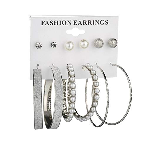 Image of Shining Diva Fashion Stylish Pairs Metal Earrings for Women and Girls