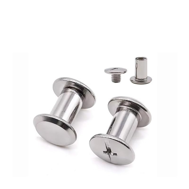 10sets OD 5mm (M4) 15mm(L) 304 Stainless Steel Binding Screw Bag Accounk Photo Album Books Butt Assembling Bolts BGOKIFLWHW