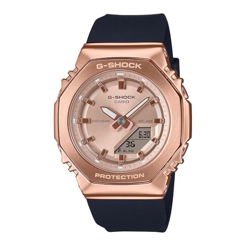Montre G-Shock GMS2110PG-1A4 antichoc femme noire et rose gold tendance