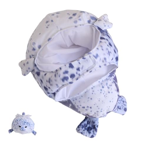 Chapeau phoque peluche adulte idéal pour soirées à thème et carnaval