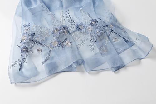 Jeelow Silk Wool Floral Fashion Scarf Shawl Wrap Lightweight Sheer For Women Floral Embroidery Wedding Party Prom4