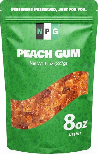NPG Peach Gum 8 Oz, Premium Peach Resin, Edible Peach