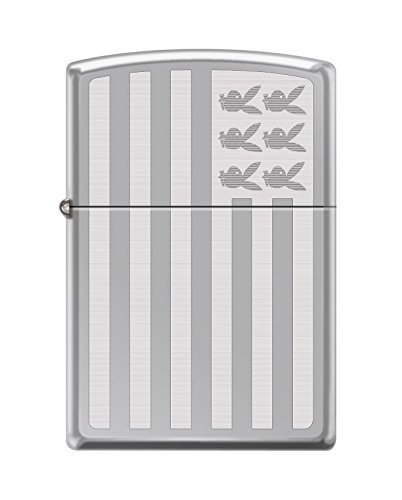 Zippo Playboy Flag Pocket Lighter, High Polish Chrome
