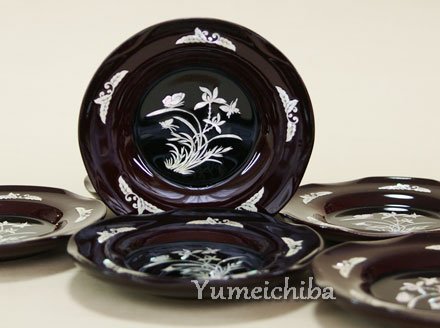 螺鈿茶托 Amazon.co.jp: （株）夢市場オリジナル 韓国螺鈿茶托(華と蝶)6枚
