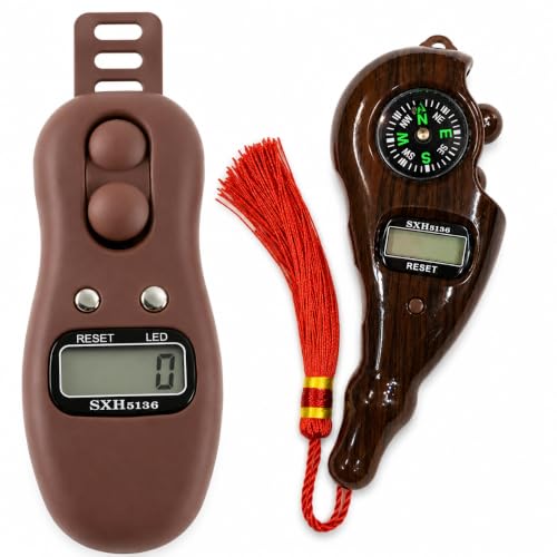 Image of FreshDcart Digital Mantra Jaap Counter with Compass & Hand Strap Tally Counter Combo | LCD Display, Reset Button, Portable Electronic Clicker for Prayer, Meditation, Chanting, Temple & Daily Counting