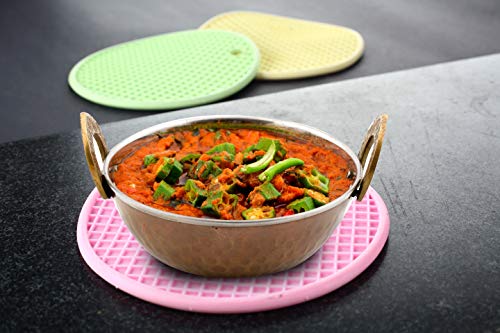 Image of Crystal Rubber Heat Resistant Hot Mat Set, 18 cm, 3-Pieces, Multicolor