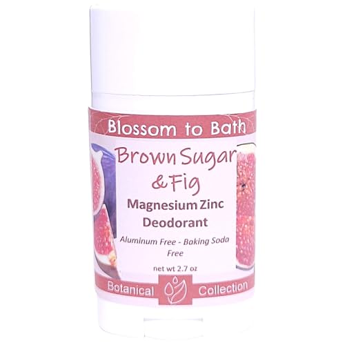 Brown Sugar & Fig Magnesium Zinc Deodorant (2.7 ounce) - Natural Fragrance - Lasts All Day with a Rich Fruity Scent