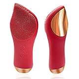 Facial Cleansing Brush, Silicone Face Scrubber, Heat Face Massage, Waterproof, Gua Sha, Brush for...