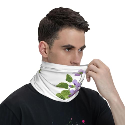 Couvre-chef multifonction extensible à motif imprimé violet curieux