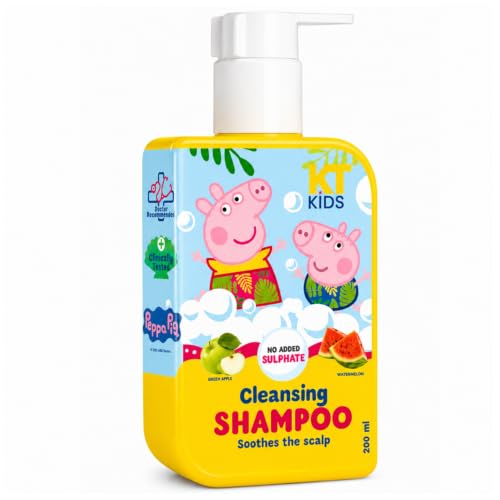 Image of Peppa Pig Cleansing Shampoo Pediatrician Approved Ages 3-12 Year Mild Formula Enriched with Green Apple & Watermelon 200ml