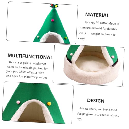 VANZACK 1 Peça Ninho De Animal De Estimação De Natal Caverna De Gato De Natal Caverna De Gato De Nat
