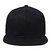 Boolavard Classic Snapback Hat Cap Hip Hop Style Flat Bill Blank Solid Color Adjustable Size (Grey) #5