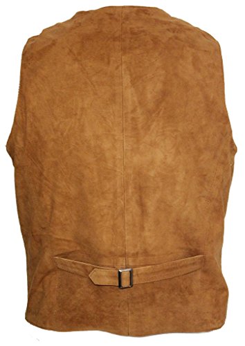 Infinity Men’s Goat Suede Classic Smart Tan Leather Waistcoat M3