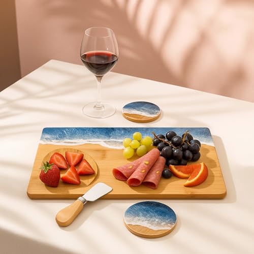 Set de 12 tablas de cortar de bambú 38x28 cm miniatura 7