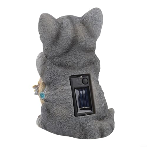 Statue de chat en résine résistante aux intempéries LED - 8