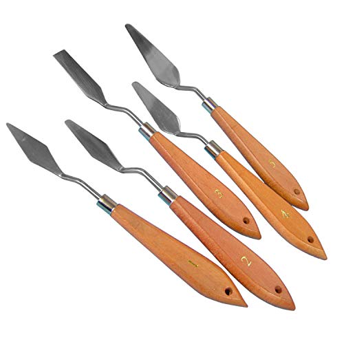 Image of Major Brushes Steel Palette Knives Pack of 5