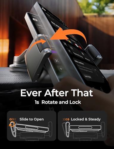 LISEN Suction Phone Mount for Car, [Ultra Suction & Less Fuss] Car Phone Holder Mount Vacuum Dashboard Phone Holder, Car Cell Phone Holder for iPhone 18 Pro Max 17 16 15 Air with Case Galaxy S26 S25 - image 5