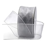 Royal Imports Organza Wired Sheer Ribbon 2.5" (#40) for Floral & Craft Decoration, 50 Yard Roll (150