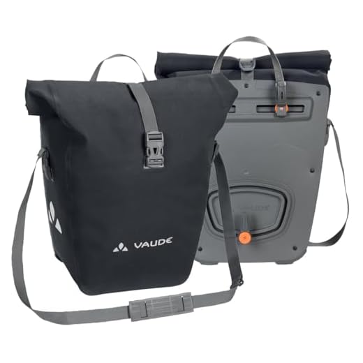 VAUDE Fahrrad Hinterradtasche Aqua Back Deluxe, 2er Set, 48 Liter, wasserdicht verschweißt, Made in Germany, phantom black, Einheitsgröße