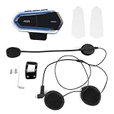 Auriculares para casco de motocicleta - Auriculares para casco, Auricular inalámbrico para casco Bluetooth para motocicleta para llamadas manos libres
