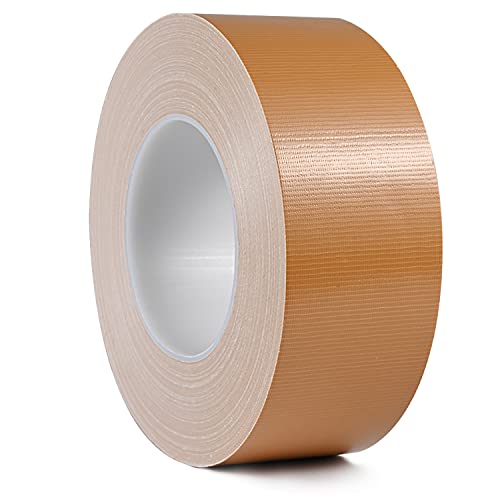 Image of Duct Tape, Industrial Grade Multi-Purpose Tan - Beige Duct Tape 2 Inches x 55 Yards Heavy Duty, Waterproof, Tear by Hand, No Residue, for Home Improvement, Repairs, Projects (Tan- Beige)