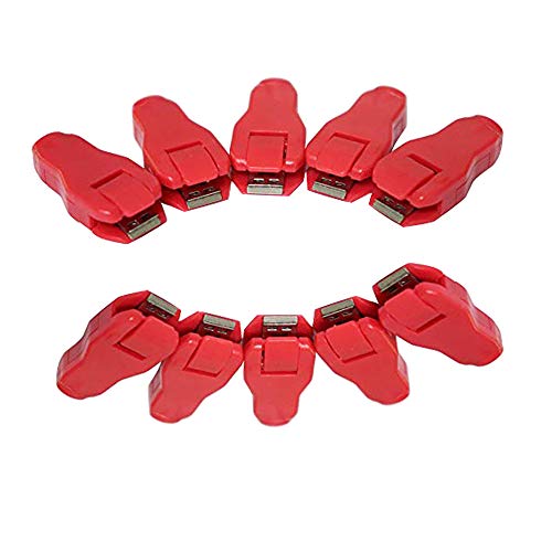 Clip de electrodo EKG multiuso rojo para conectar cables tab de 3.0 y 4.0 milímetros
