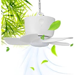 Ventilador Techo 5 Velocidades Ventilador De Techo Portátil, Ventilador Para Acampar, 4 Velocidades, Carga USB, 5 V, Ventilador De Sincronización De Techo Para Exteriores Con Control Remoto Y Luz Nocturna, Para Mosquitera Doméstica