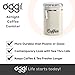 Oggi Stainless Steel Coffee Canister 62 fl oz - Airtight Clamp Lid, Warm Gray, Tinted See-Thru Top - Ideal for Coffee Bean Storage, Ground Coffee Storage, Kitchen Storage, Pantry Storage. 5 x 7.5