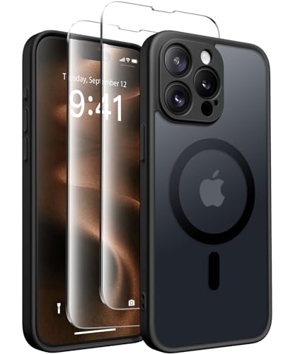 CAPRARO Magnetic Case for iPhone 15 Pro Max, Compatible with MagSafe, Full Camera Protection, 14FT Drop Protection