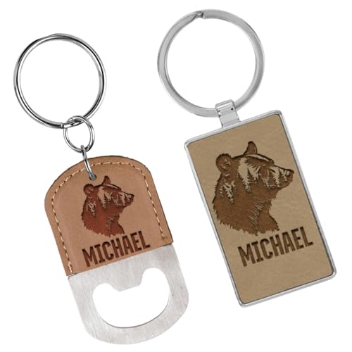 Personalized Christmas Gifts, Wallet For Men, Engraved Name Wallet, Gifts For Dad, Husband, Custom Leather Wallets for Men, Bears Walet2