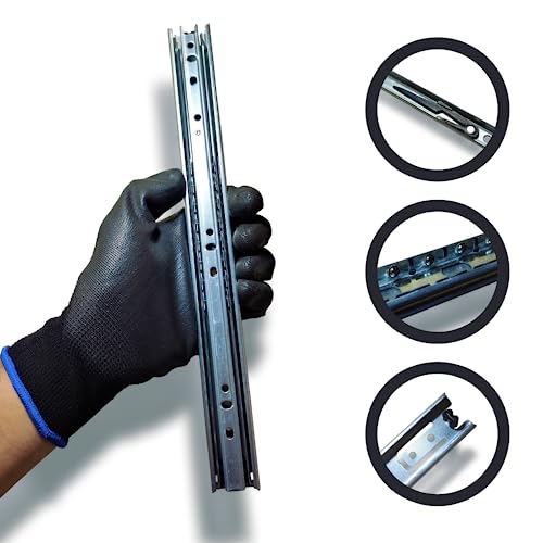 8 Corrediça Telescópica 40cm – 400mm 4 PAR Gaveta Moveis Armário Trilho Zincada Reforçada Corredica