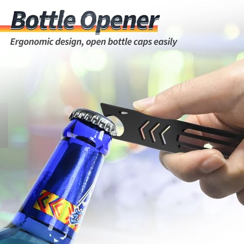 Stainless Steel Foldable Tool with 6061 Integrated Aluminum Handle– Durable and Easy to Use for Everyday Handling (BLACK)