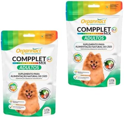 Kit 2 Suplemento Compplet Mix para Cães Adultos 120G com 26 Nutri...