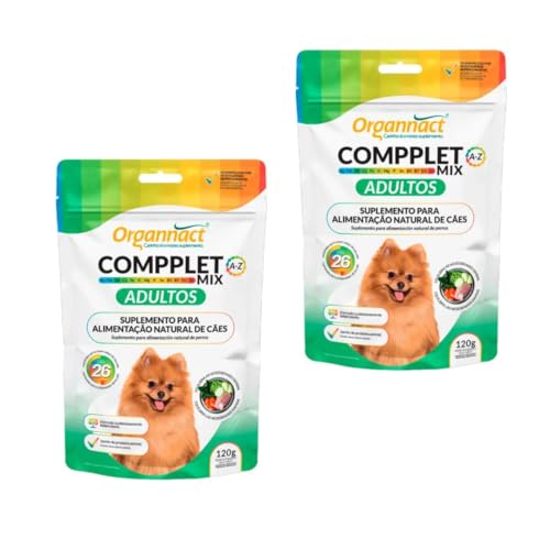 Kit 2 Suplemento Compplet Mix para Cães Adultos 120G com 26 Nutri...